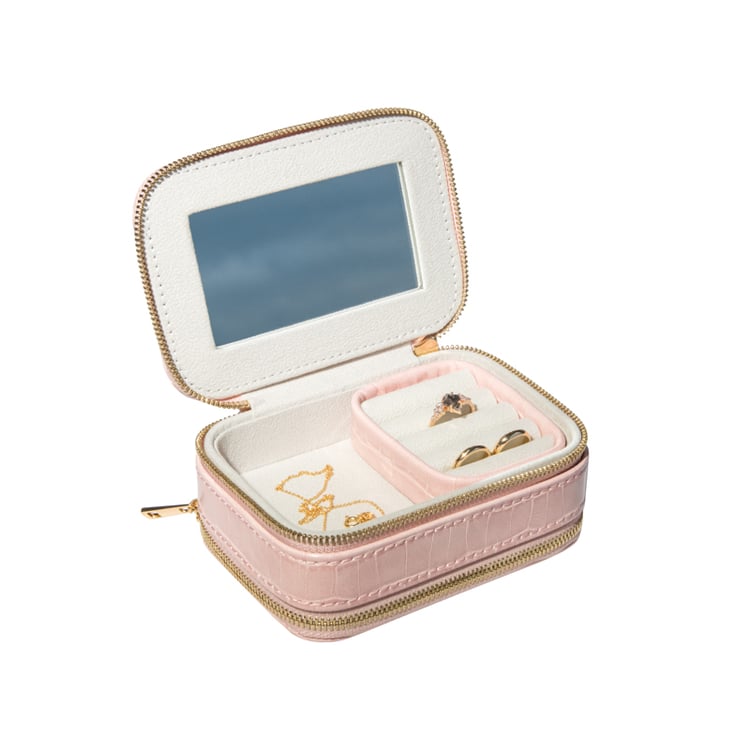 Rosa Reise-Schmuckschatulle Rio