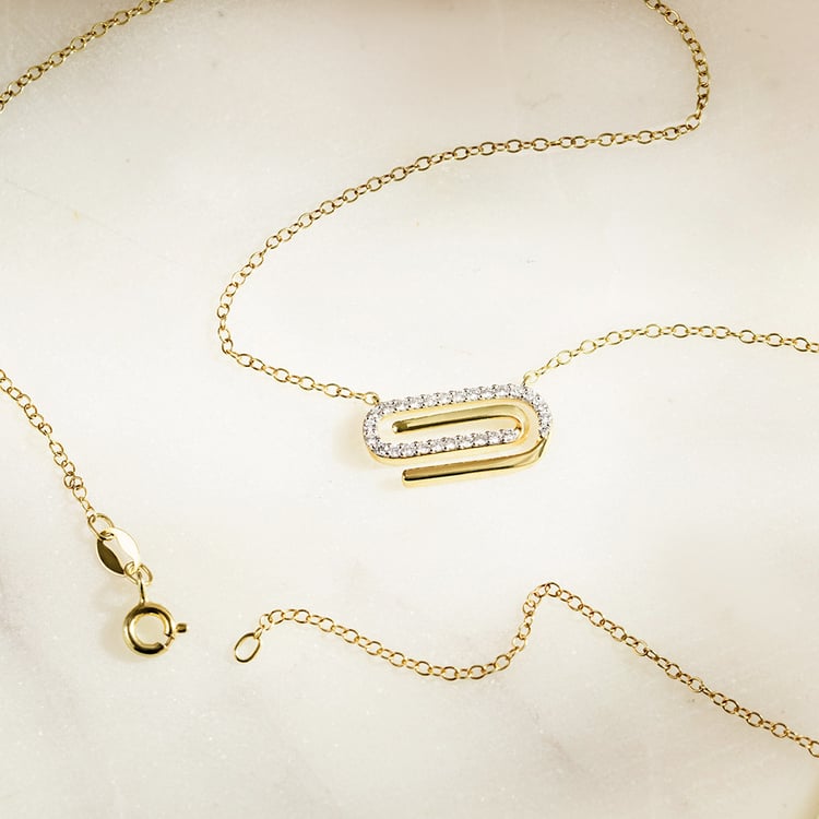 Halskette aus Gold mit Lab Grown Diamanten Aly 163503