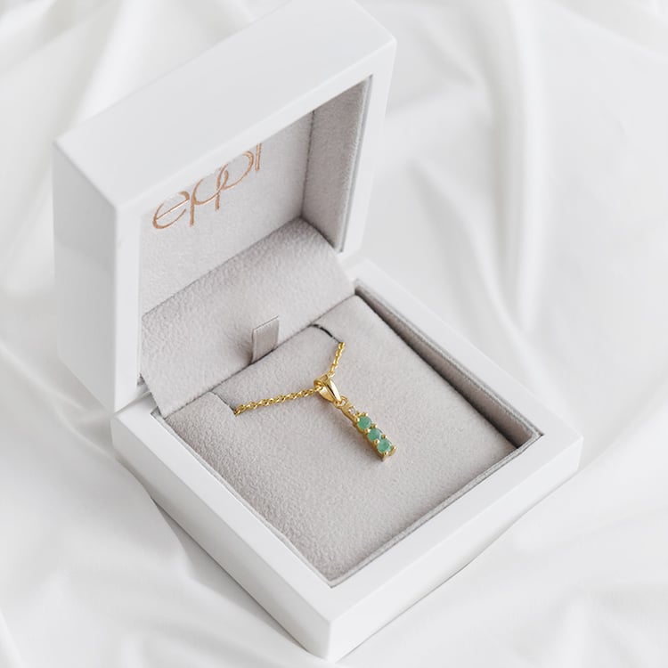 Silberne Anhänger mit natürlichen Smaragden Freesia 92595