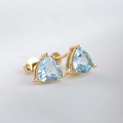 Silberne Ohrringe mit himmlisch blauen Topasen Nellie