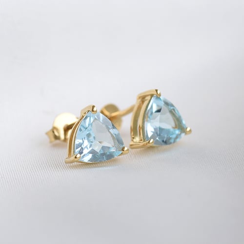 Silberne Ohrringe mit himmlisch blauen Topasen Nellie