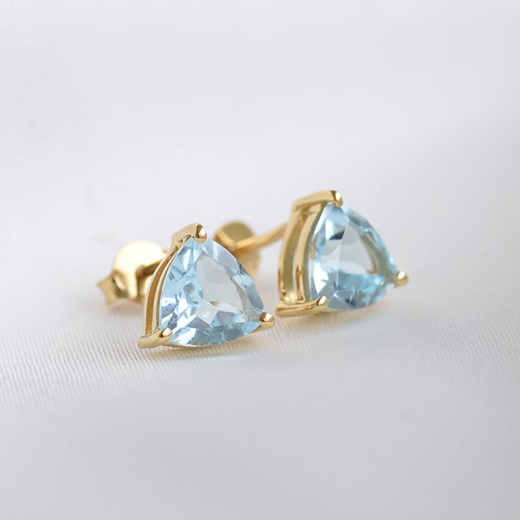 Silberne Ohrringe mit himmlisch blauen Topasen Nellie 78716