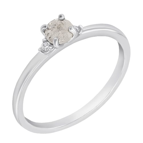 Goldring mit Salt and Pepper Diamant Hye