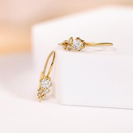 Cluster Ohrringe mit Lab Grown Diamanten Lina