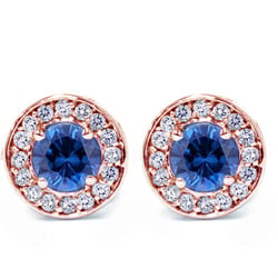 Ohrringe mit Saphiren und Diamanten Idelle