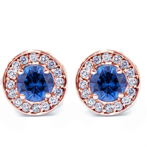 Ohrringe mit Saphiren und Diamanten Idelle