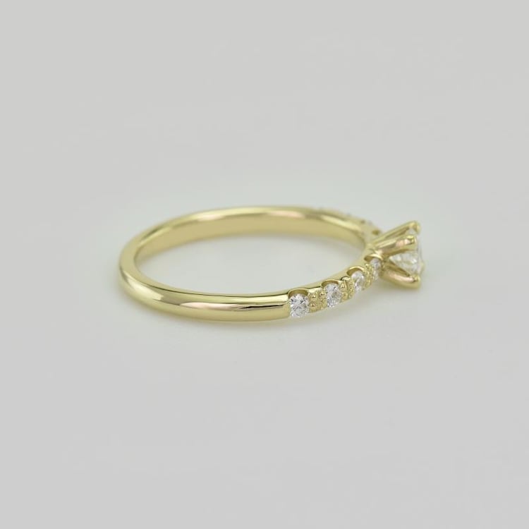 Verlobungsring mit Moissanit und Lab Grown Diamanten Megha 46167