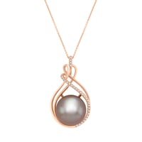 Anhänger mit Perle und Diamanten Renata