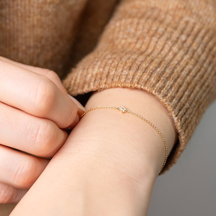 Minimalistisches Schmuckset mit drei Lab Grown Diamanten Milton 147689