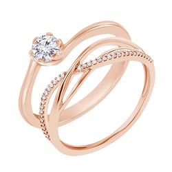 Ringset mit Diamanten Ihrer Wahl Izabelle