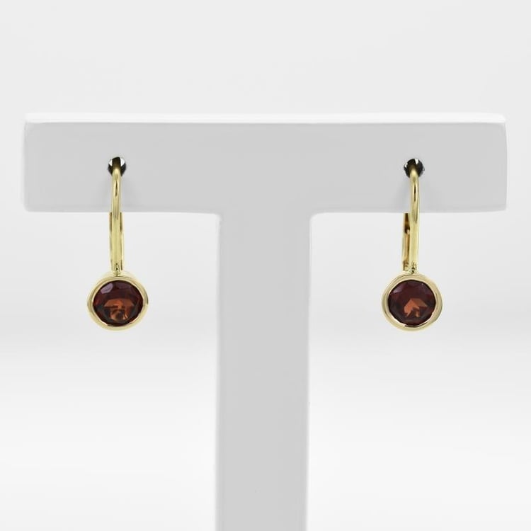 Ohrhänger aus Gold 585 mit runden Granaten Vega 50078