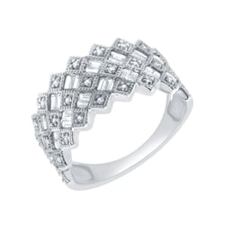 Moderner Silberring mit Lab Grown Diamanten Erlend