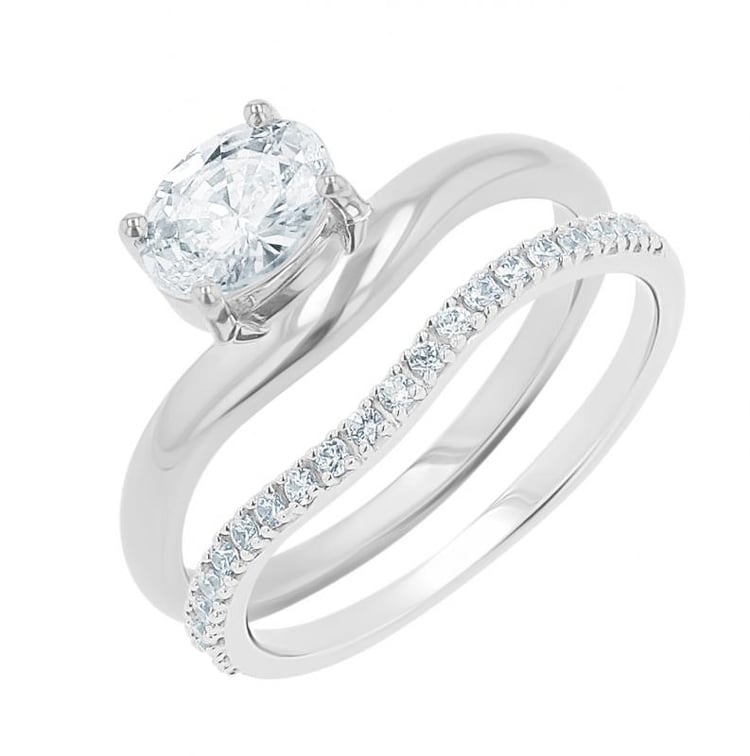 Charmanter Verlobungs-Set aus Ringen mit Lab Grown Diamanten