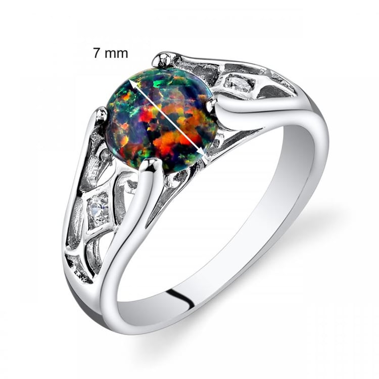 Silberring mit schwarzem Opal Wyla 31333