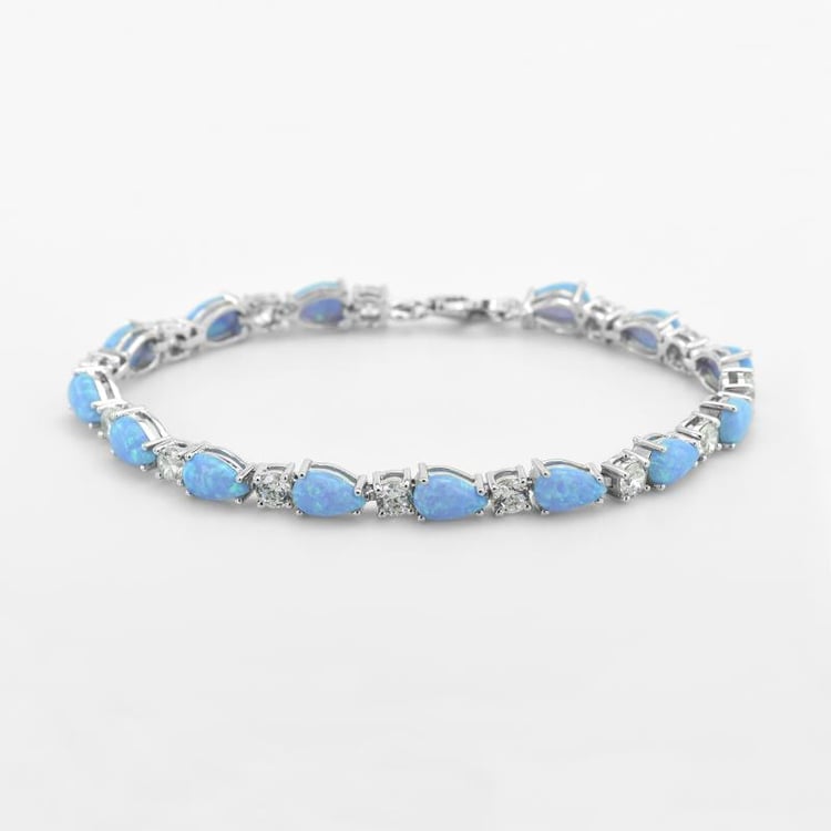 Silber-Armband mit blauen Lacey 46870