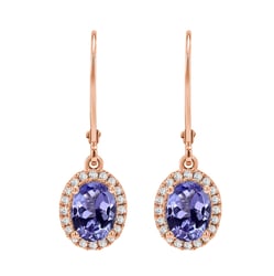 Ohrringe mit Tansaniten und Diamanten Caty