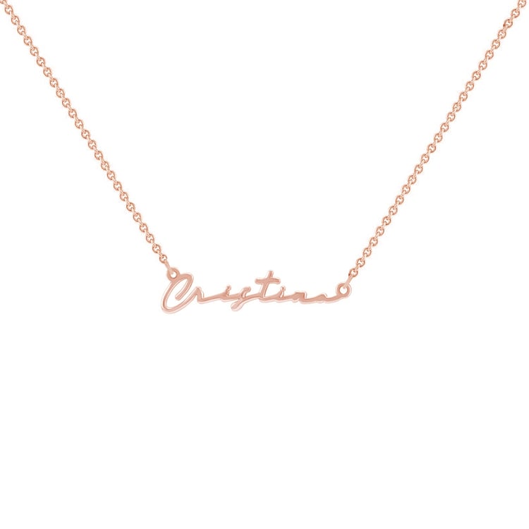 Goldene Namenskette mit Gravur Ihrer Wahl Amael 66712