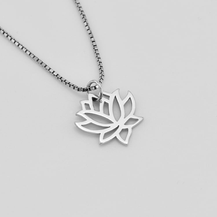 Lotosblume Anhänger in Silber 41842