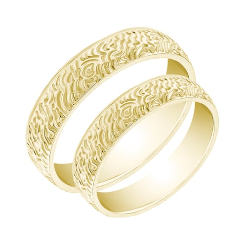 Unkonventionelle Eheringe aus Gold Ajima