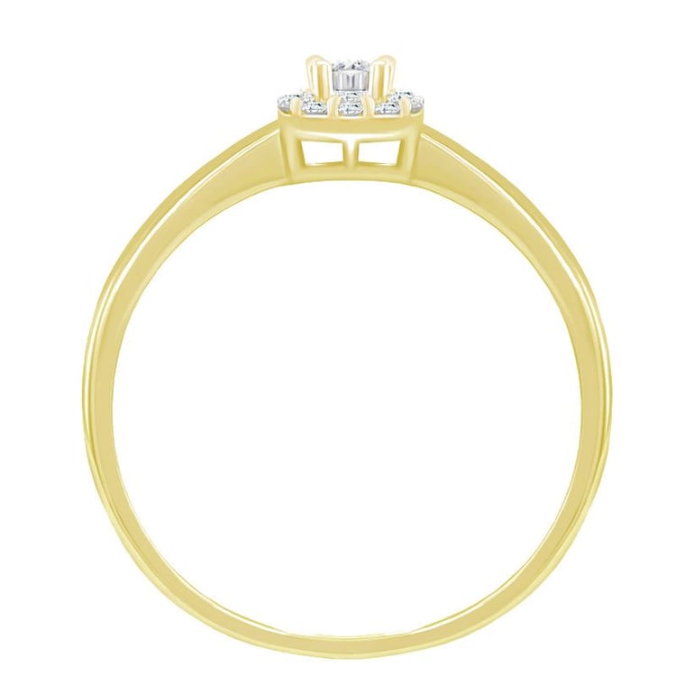 Goldener Verlobungsring voller Diamanten Arline 155917