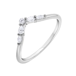 Ring in V-Form mit Diamanten Craig