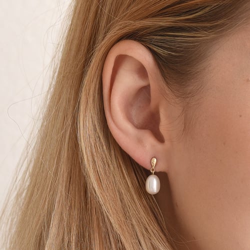 Elegante Perlenohrringe aus Gold Anne