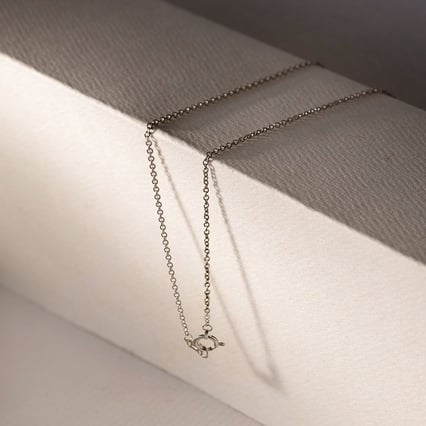 Ankerkette 45 cm aus 18k Weißgold