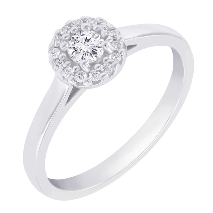 Platinring mit Diamanten