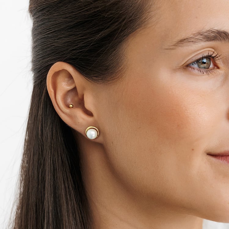 Perlenohrringe in Silber 158399