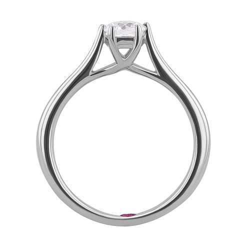 Verlobungsring mit Diamant und Rubin Nelia