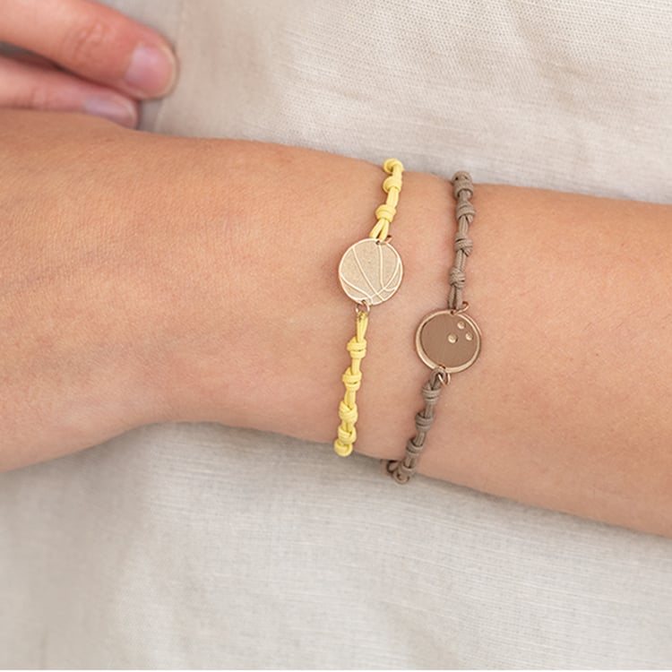 String-Armband Kugel mit Gravur Ihrer Wahl Bowling 124819