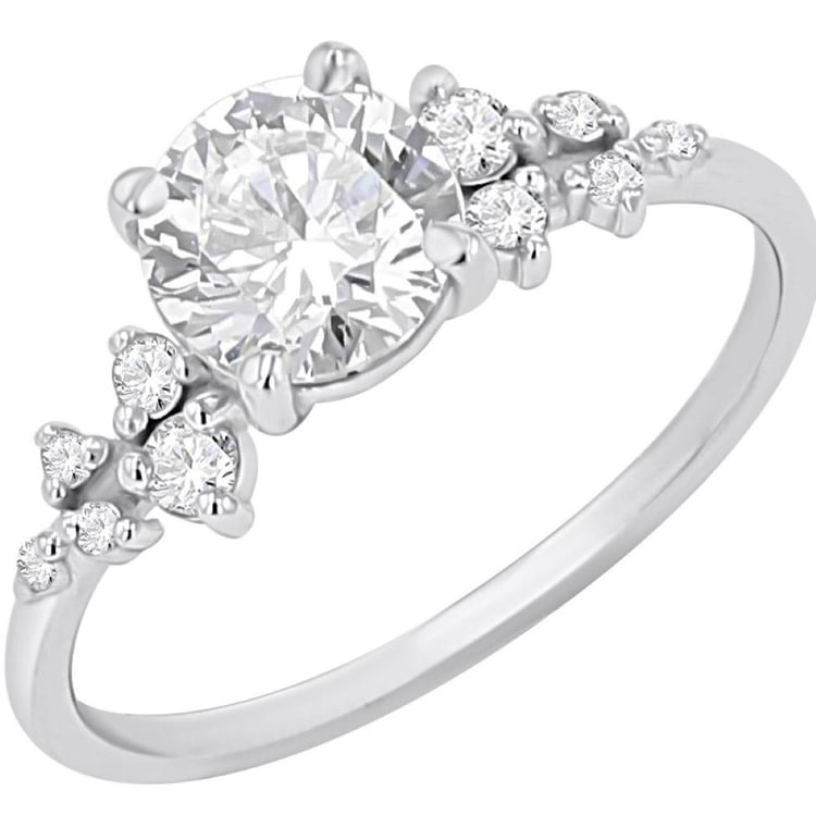 Verlobungsring mit Buchstaben und Lab Grown Diamanten Olha