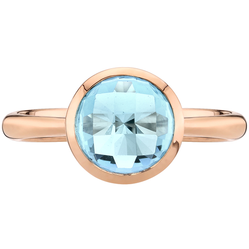 Rosegold Ring mit blauem Topas 26018