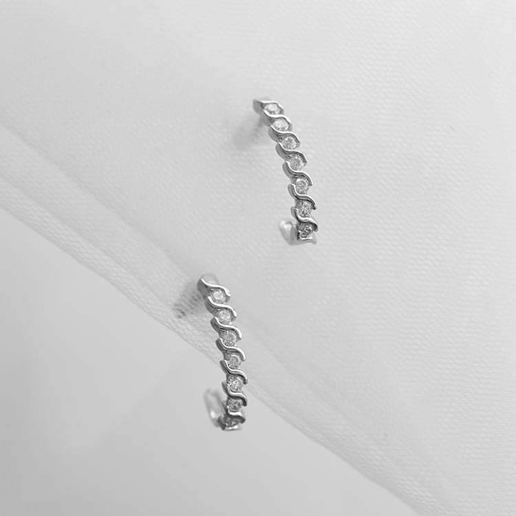 Elegante Creolen aus Gold 585 mit Diamanten Jomol 58352