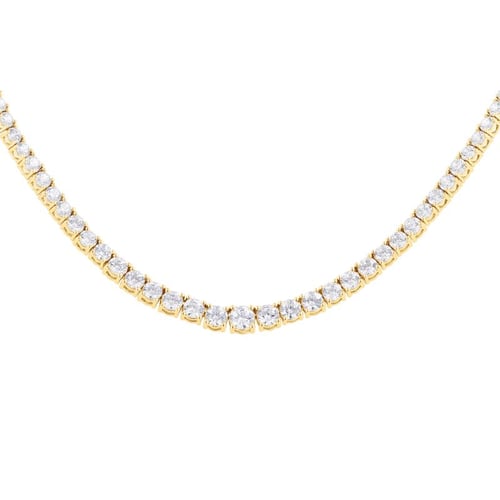 Goldene Tennis Halskette mit Lab Grown Diamanten Sharap