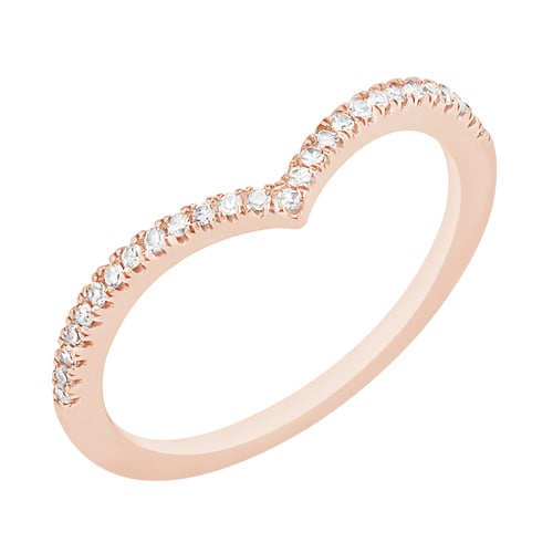 Spitz zulaufender Ring mit Diamanten Keila