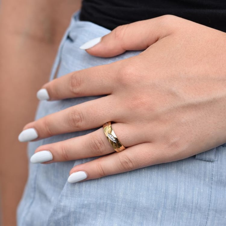 Eheringe aus kombinierten Gold 33438