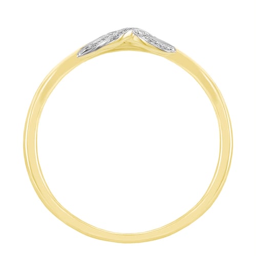Romantischer Ring aus Gold mit Diamanten Teskala