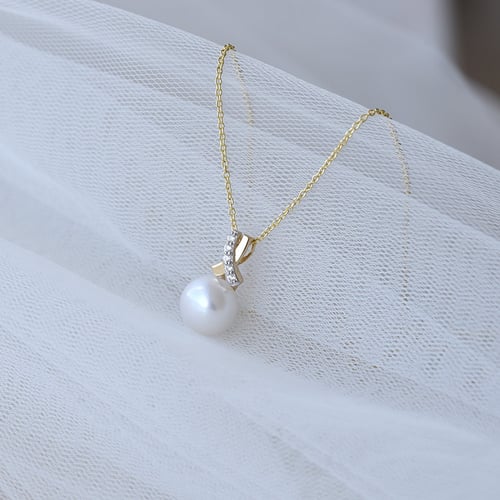 Eleganter Anhänger mit Perle und Zirkonia Devere