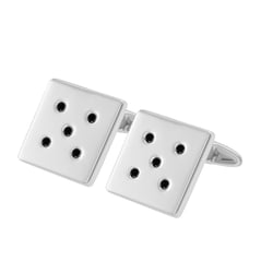 Manschettenknöpfe aus Platin mit schwarzen Diamanten Orien