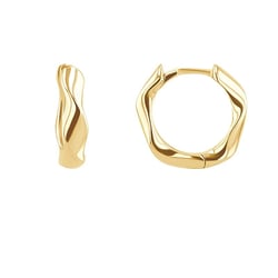 Gewellte runde Ohrringe aus Silber Tilly