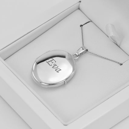 Goldenes Oval-Medaillon mit Gravur nach eigenem Wunsch Xuyara