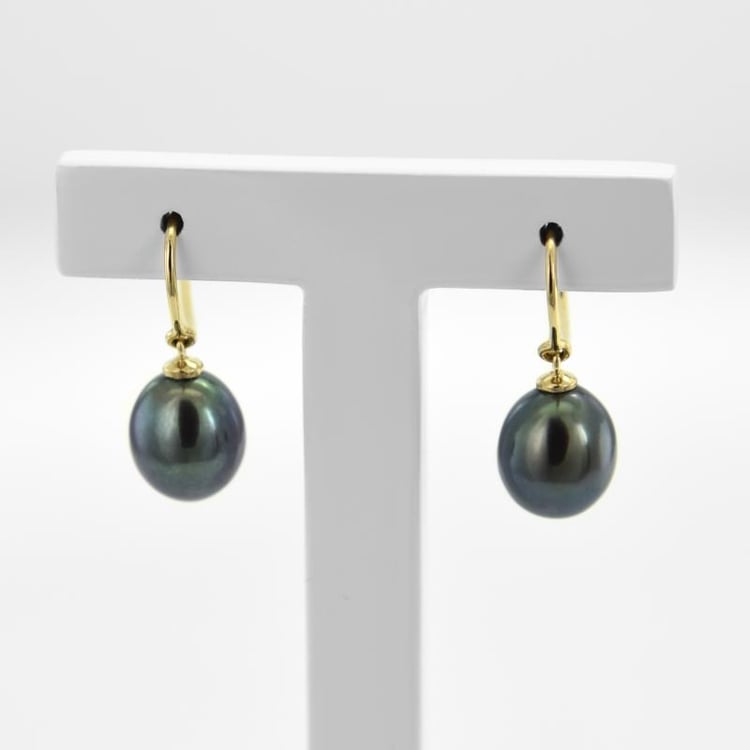 Ohrringe mit schwarzen Perlen 51751