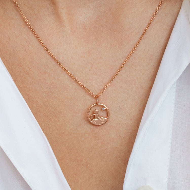 Geschnitzer Anhänger mit der Figur Kleiner Prinz 162619