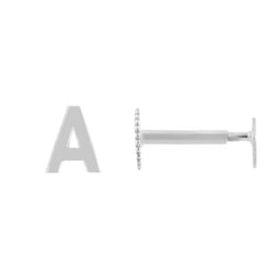 Goldene Ohrstecker mit Buchstaben Alphabet