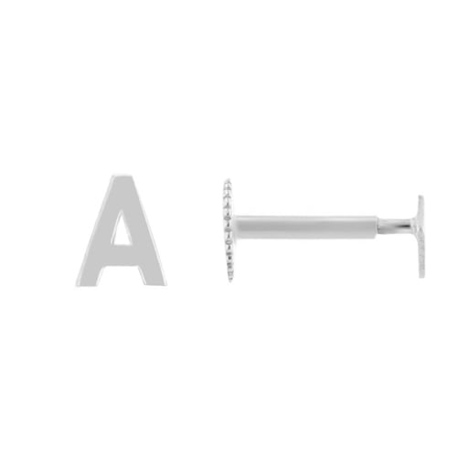 Goldene Ohrstecker mit Buchstaben Alphabet