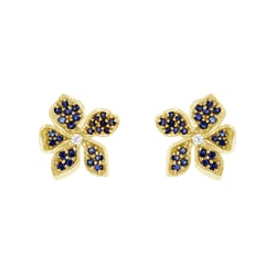 Blumenohrringe mit Saphiren und Diamanten Eavan