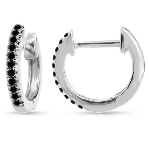 Creolen mit schwarzen Diamanten Gomati 28652