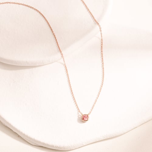 Halskette mit einem vom IGI zertifizierten Lab Grown rosa Diamanten Jonie