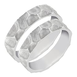 Eheringe aus Gold mit unregelmäßiger Struktur Elias